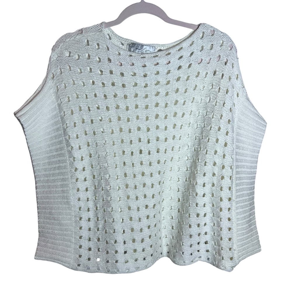 Colleen Lopez Collection Knit Sleeveless Sweater Top - M/L